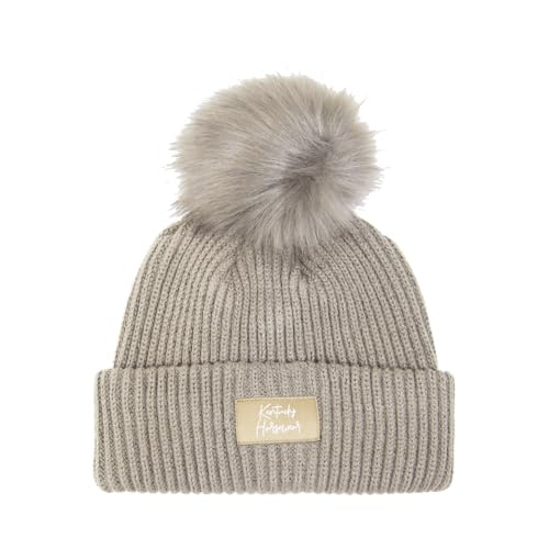 Bonnet Kentucky femme pompon en maille premium et finitions luxe