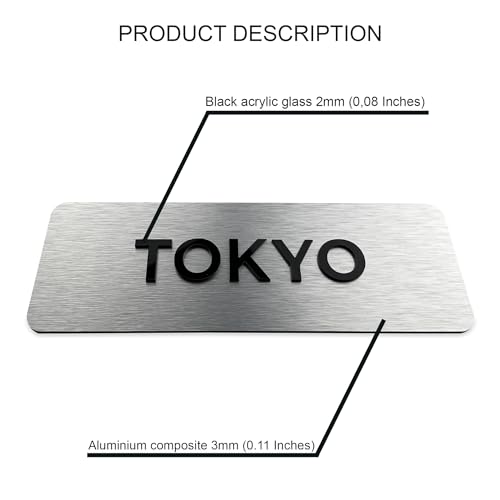 AL&Uacute;MADESIGNCO Premium Silver World Clock Signs with Personalized Time Zones, Custom Plates for Wall with Multiple Timezone