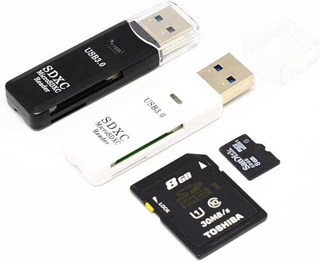 USB 3.0 Card Reader, upto 5Gbp/s, Supports SD/SDHC/SDXC/Micro SD/Micro SDXC/TF/MMC (Black)