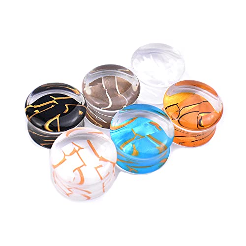 Jboyanpei 12 unids/6 pares de dilatadores de oído de acrílico túneles y enchufe de estiramiento de oído kit expansor cuerpo piercing joyería tamaño 6 mm a 30 mm Cover