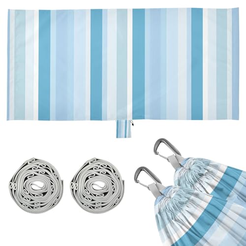 DUOBU Hammocks for Outside Light Blue Stripes Background Camping Hammock Portable Hammocks with Tree Straps and Carry Bag Camping Accessories for Hiking Beach Outdoor