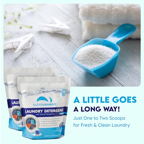 Bubble Bandit Laundry Detergent Powder with Phosphate, 46 Ounce, Pack of 2 by Bubble Bandit - Used condition - Image 4