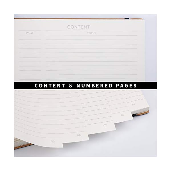 2er Pack Notizbuch B5 Liniert Softcover, RETTACY großes Tagebuch mit PU Leder, 100 g/m² Dickes Papier, 408 Nummerierten… – Bild 6