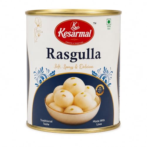 Best Indian Sweets to Make for Festive Guests 69 Kesarmal Rasgulla 1 kg Tin | Soft, Spongy & Delicious Bengali Sty...
