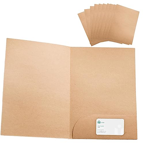 YIDM Chemise Cartonnée en Papier Kraft A4 avec Rabat - 10 Dossiers de Fichiers pour Bureau