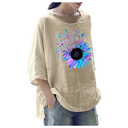 GFPGNDFHG Women Summer Tops Bell Sleeve Loose Fit Chiffon Casual Basic Plus Size Tops Blouses Tees