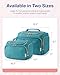 BAGSMART Travel Toiletry Bag, Large Wide-open Travel Bag for Toiletries, Makeup Cosmetic Travel Bag with Handle, Blue-Large