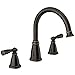 Banbury High Arc Roman Tub Faucet, 16 Gpm, 3 Holes, 10 in Center Distance, 2 Lever Handle, 5-3/4 in H Spout, 1/2" - Moen 86924BRB