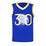 Cnins Kinder-Basketball-Sport-Trikots für Jugendliche, Jungen und Mädchen, Basketball, athletisches Training, # 23, 24, 30, für Sportfans, blue-30, 8 Jahre