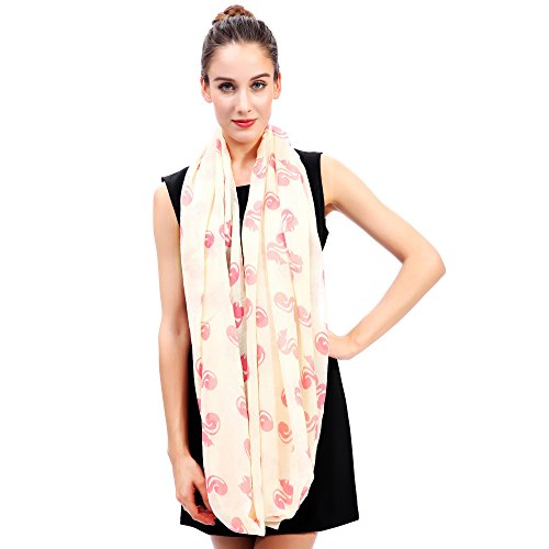 Squirrel Animal Print Women's Infinity Scarf Lightweight3