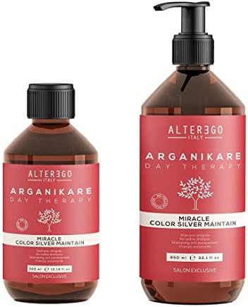 Alter Ego Italy Arganikare Day Therapy Miracle Color Silver Maintain Shampoo, 950ml