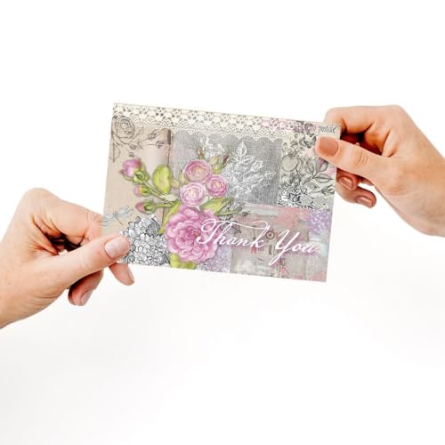 Image of Great Papers! Vintage Scrapbook Thank You Note Card and Envelope, 4.875 inch x 3.375 inch, 24 count (2025021)