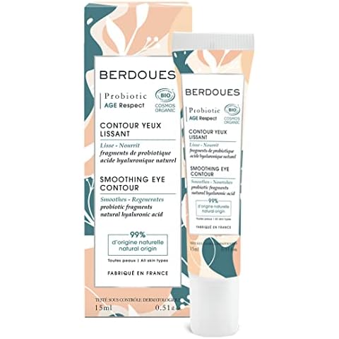 BERDOUES Age Respect Smoothing Eye Contour | Organic Anti Aging Skincare Treatment that Visibly Reduces Dark Circles, Puffiness & Smooths the Look Day After Day| Eye Contour Care with Hyaluronic Acid | Fragrance-Free Treatment Moisturizes & Nourishes | Made in France - 0.51 fl.oz. Cover
