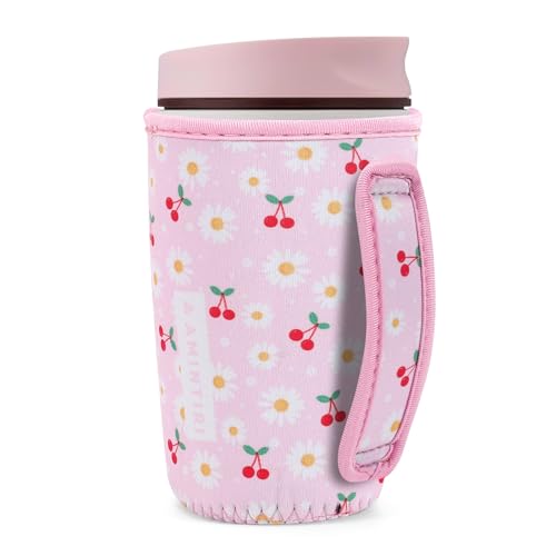 Neoprene Cover with Handle for Owala SmoothSip Slider, Coffee Tumble Sleeve