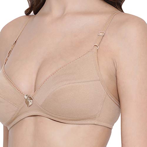 Image of Lyra Women's Non-Padded BRA-501 Plunge Bra 501 2PC Black & Skin 32B