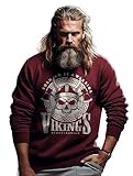 Photo Gallery printbar - felpa con scritta "born to be a warrior viking - divertente e senza paura! design stampato unisex, perfetta per conquistare il mondo moderno. valhalla ti aspetta!, borgogna, 4x-large Photo Gallery printbar - felpa con scritta "born to be a warrior viking - divertente e senza paura! design stampato unisex, perfetta per conquistare il mondo moderno. valhalla ti aspetta!, borgogna, 4x-large