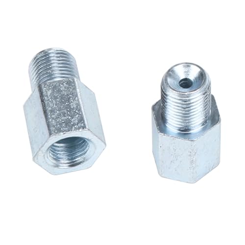 Image of AC PERFORMANCE 3 /8x24 Concave to 7 /16x24 Male Fittings Zinc Steel 2PCS | Female concave to male thread adapter, zinc-coated steel for automotive brake lines