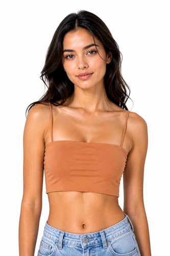 Image of Seamless Padded Bralette for Women | Free Size (Best Fit 28-32 Bust, S to M) | Stretchable Wireless Camisole Bra | Soft Comfortable