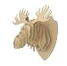 TESTA DI ALCE Trofeo da parete in cartone. Puzzle 3D kit fai da te. Testa di animale Scultura da parete. Disponibile in due differente misure. Oggetti per la casa