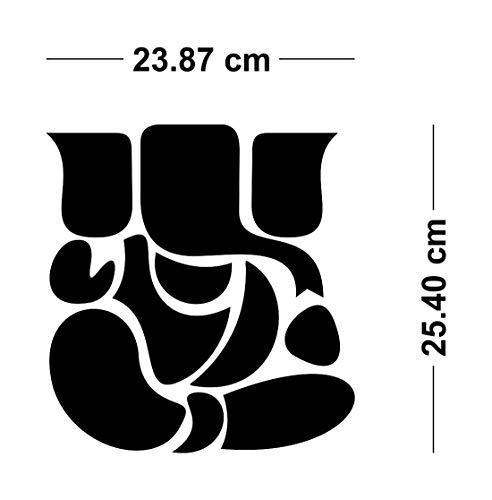 Image of Laxmi Ganesha Silver (Pack of Set 2) Mirror Stickers for Wall Acrylic Mirror Wall Decor Sticker Wall Mirror Stickers Acrylic Stickers Lotus Wall Stickers for Hall Room Bed Room