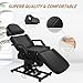 OmySalon Fully Electric Salon Facial Bed Chair, Multi-Purpose Massage Tattoo Lash Waxing Table, Height Backrest Footrest Adjustable, for Beauty Barber Spa, Black