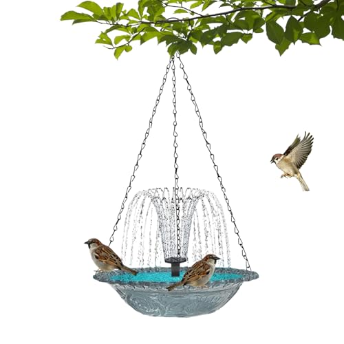 Fuente solar para baño de pájaros que evita agua estancada en el jardín 7