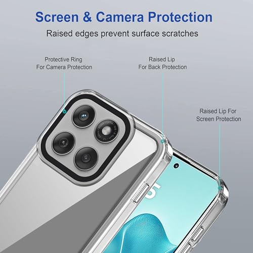 Image of amazon basics Back Case Cover for Motorola Edge 60 Fusion 5G | Compatible for Motorola Edge 60 Fusion 5G Back Cover | Case Cover with Camera Protection | (TPU + PC | Transparent)