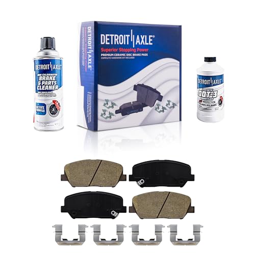 Image of Detroit Axle - Front Brake Pads for 2014 2015 2016 Kia Forte Koup Forte5, 2014 2016 Forte, Ceramic Brake Pads w /Hardware Replacement