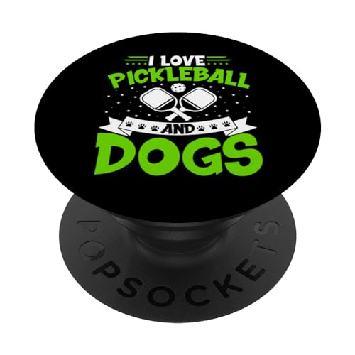 Pickleball and Dog Lover - Funny I Love Pickleball and Dogs PopSockets PopGrip Intercambiable
