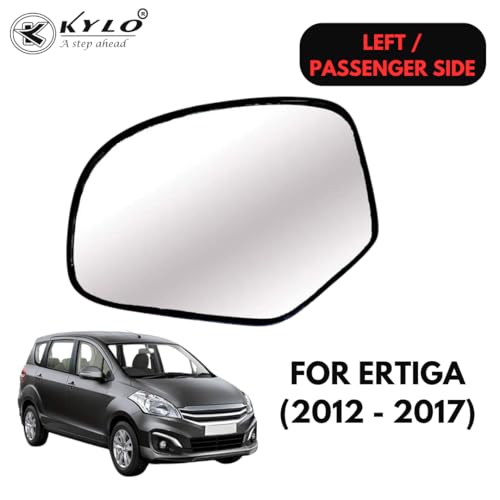 Image of Kylo Ertiga T-1 (2012-2017) Passenger Side (Left Side) Car Side Mirror Glass /Tukdi /Sub Mirror Plate