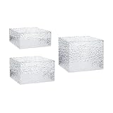 dijiusidy Acryl Würfel Display, stapelbar, Buffet Erhöhung, Kuchen, Event Buffets, Sammlerstücke, Spielzeug, Schmuck, Kosmetik, stapelbar – attraktiver und mühelos organisiert, 3 teiliges Set