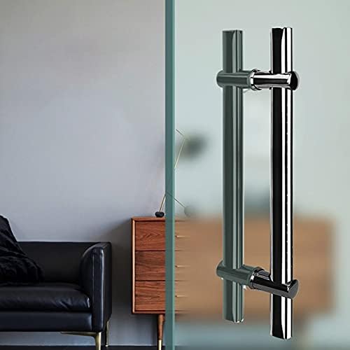 Adjustable Sliding Door Handle, Brushed Stainless Steel Door Pull for Offices & Bathrooms, Durable & Stylish Door Knob Replacement, Easy Installation