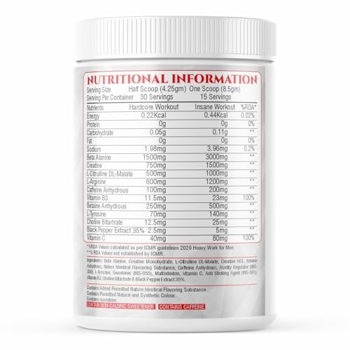 Image of Greek God Pre Workout | Extreme High Stim | 200mg Caffeine, 3000mg Beta-Alanine, 1000mg Citrulline, Black Pepper Extract | Explosive Energy & Focus (15 Servings, Mango Strawberry)