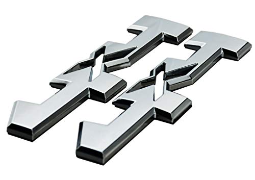 Image of 2Pack 4 x 4 Door Emblem 3D Badge 4x4 Nameplate Letter Compatible with 1500 2500Hd 3500Hd SUV Truck (Chrome)