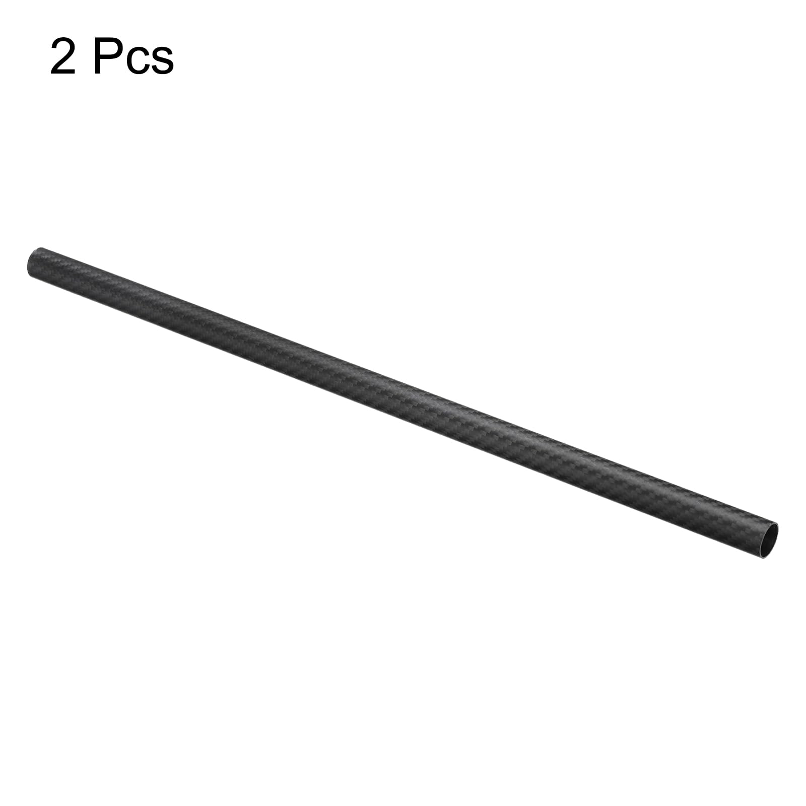 QUARKZMAN 2Pcs Tubes en Fibre de Carbone 18 x 20 x 500mm Surface Mate Tige Enroulée en Carbone 3K pour avion RC Quadcopter Multicopter