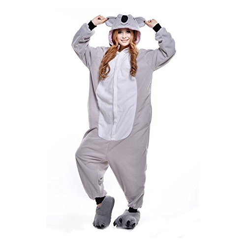 LSERVER Tierkostüme Damen/Herren Onesie Tier Jumpsuit Tierkostüm PyjamasTiere Schlafanzug Cosplay Karneval Cover