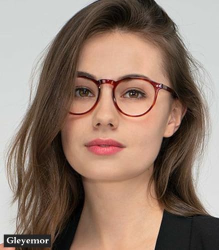 Image of Gleyemor Blue Light Glasses for Men Women, Vintage Round Frame Eyeglasses