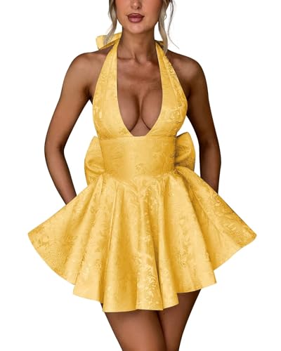 Short Satin Homecoming Dresses for Teens Halter Formal Prom Party Dress Mni Length