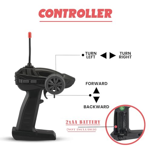 Image of Gooyo GY-97 Hi-Speed Rechargeable Remote Control Rock Crawler Car Toy | 8 Tyres Monster Truck Rock Crawler | 50 Climbing RC Car 4x4 Off-Road Car Toy | Red | in-Built Battery | Gift Box Pack