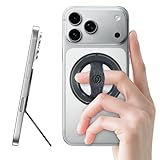 EWA MagOne 3rd Gen [Compatible with MagSafe] Phone Grip Stand with Finger Strap, Removable Magnetic Ring Holder Kickstand Loop for iPhone 17,16,15,14,13,12 Series (Black)