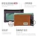 Chums Surfshorts Wallet - Lightweight Slim Wallet with RFID Blocking Card & Clear ID Window - Zippered, Minimalist Wallet w/Key Ring (Brook Trout)