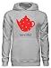 Tea-riffic czerwony dzbanek do herbaty design sweter bluza z kapturem bnft, szary, XXL