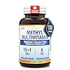 Herba Methylated Multivitamin with 500mg TMG & Methylated B Complex - 120 Capsules | 15 in 1 Formula | B Complex Vitamins for Women & Men including Methyl Folate Supplement | Vegan | Made in Canada