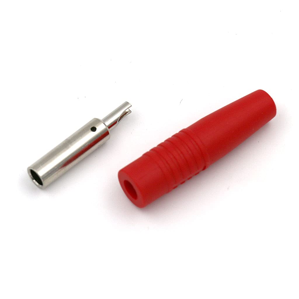 10 Stück Isolierte 4mm Bananenstecker – Rot & Schwarz, Perfekt Für Kabelverbindungen & DIY-Projekte