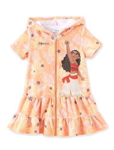 Image of Disney Princess Frozen Stitch Marvel Minnie Girl Swim Cover Up Terry Cloth Swimsuit Coverup Zip-up Bathing Suit Wrap Hooded