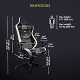 noblechairs EPIC krzesło dla graczy, krzesło biurowe, krzesło do biurka, prawdziwa skóra, kolor czarny/biały/czerwony