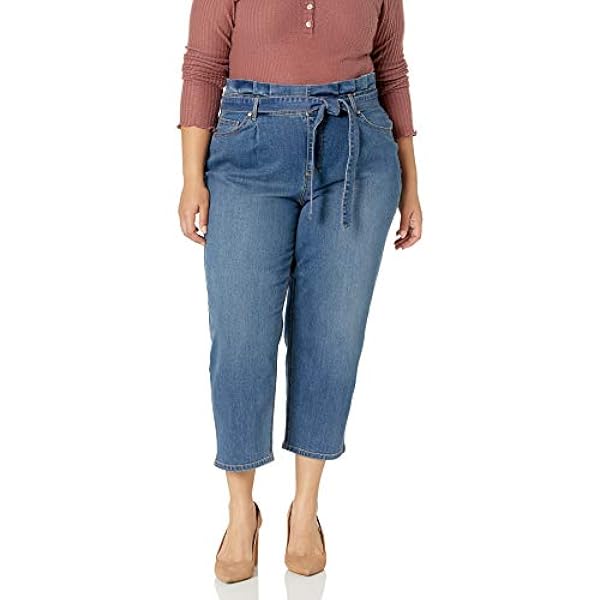 GLORIA VANDERBILT Vrouwen Jeans Paperbag HR Straight Crop