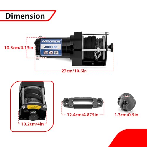 Kit de Winch Eléctrico 3000lbs WeiSen con Controlador y Montaje miniatura 4
