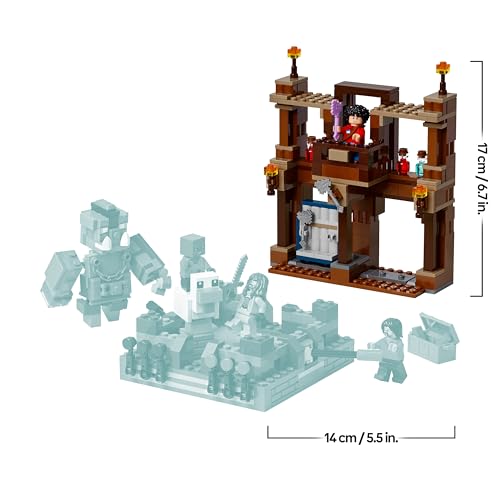 LEGO Minecraft Le Ring du Manoir des Bois - Jouet de Construction Interactif - Minifigurines d'un Bébé Zombie, Steve, Garrett & Henry - Set Inspiré du Film pour Gamer, Garçon ou Fille dès 10 ans 21272