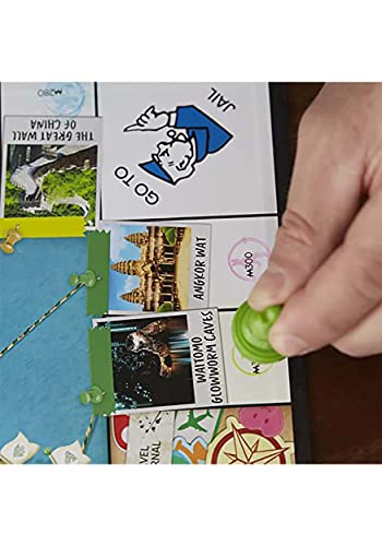 Monopoly Travel World Tour Board Game for Families and Kids Ages 8+, with Token Stampers and Dry-Erase Gameboard, Buy Travel Destinations – Image 6
